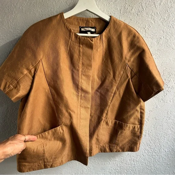 HACHE Tan Utility Jacket Casual Style - Picture 5 of 11